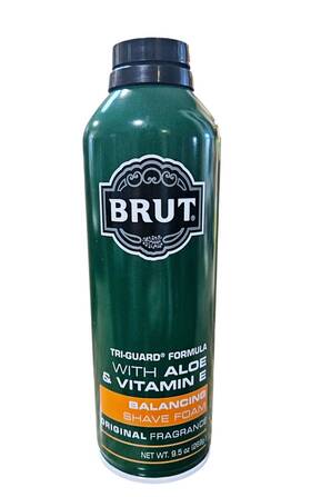 Brut 827755079071 1 Original Fragrance Tri-guard Formula Balancing Shave Foam Aloe E 9.5 Oz