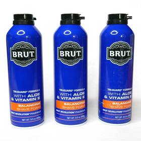 Brut 856862003105 3x Balancing Shave Foam Aloe And Vitamin E Tri-guard Formula Shaving Cream