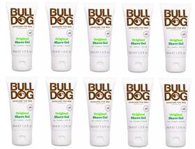Bull Dog 841058001737 10pk Bulldog Original Shave Gel 1 Fl Oz/30 Ml Travel Size Aloe Green Tea 18z