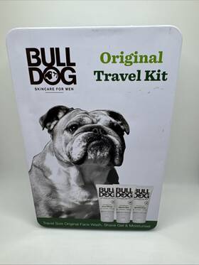 Bulldog 154641760763 Mens Skincare Original Travel Kit Moisturizer Face Wash Shave Gel C4