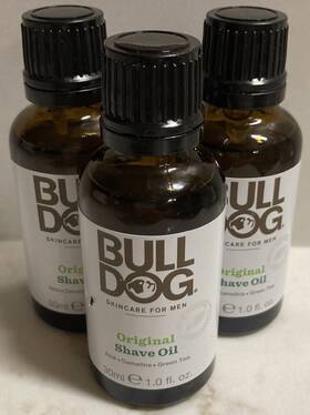 Bulldog Skin Care For Men 18130ee Lot Of 3 Mens Skincare Grooming Original Face Shaving Oil 1 Ounce - New