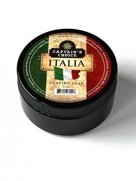 Captains Choice 735202970447 Italia Almond Scent Shaving Soap - 5 Oz Off White
