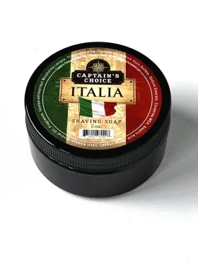 Captains Choice 735202970447 Italia Almond Scent Shaving Soap - 5 Oz Off White