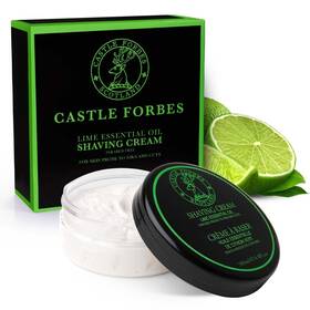 Castle Forbes Cf-03031 Lime Shaving Cream For Men 6.8 Fl.oz. Moisturizing Smooth Shave Lather With