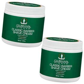Clubman 28006 Classic Barber Shave Cream 16 Oz 2 Pack Fl Of