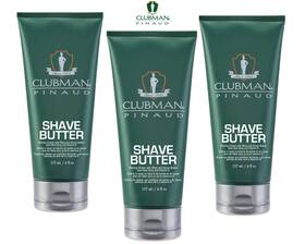Clubman Pinaud 010117261218 Shave Butter - Smooth Sensational 6 Fl Oz 3pc Combo