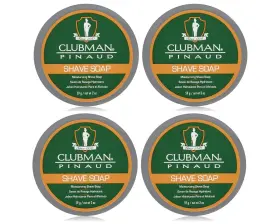Clubman Pinaud 010117406671 Moisturizing Shave Soap For Refreshed And Smooth Skin 2oz - 4pc Bundle