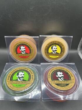 Col. Ichabod Conk 696229691992 Col. Shave Soap Variety 4 Pack Lime Almond Bayrum Amber