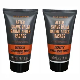 366856 Cole Dapper 2 Pack Of After Shave Balm Energetic Sandalwood Amber 5.1 Fl Oz
