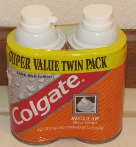 Colgate 035000851024 Twin Pack Regular Shave Cream 11 Oz Size New Orange Can