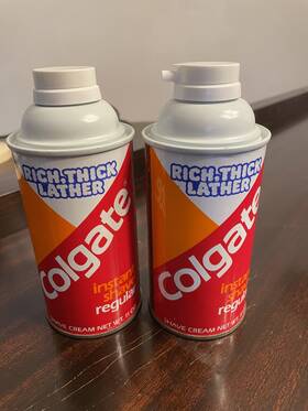 Colgate 035000851338 2x Regular Shave Cream 11 Oz Orange Can Vintage Discontinued New