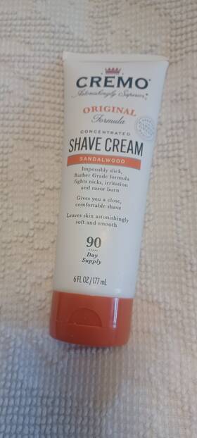 Cremo 6004261 Original Formula Shave Cream Sandalwood 6 Fl Oz Orange Cap Version