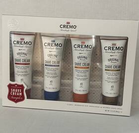 Cremo 811847031375 Cremo- Barber Grade Shave Cream Sampler Set Of 4 Classic Mint Sandalwood 3oz