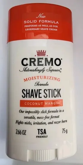 Cremo 811847031917 Shave Stick Coconut Mango 2.66 Oz Solid Cremo 811847031917 Shave Stick Coconut Mango 2.66 Oz Solid