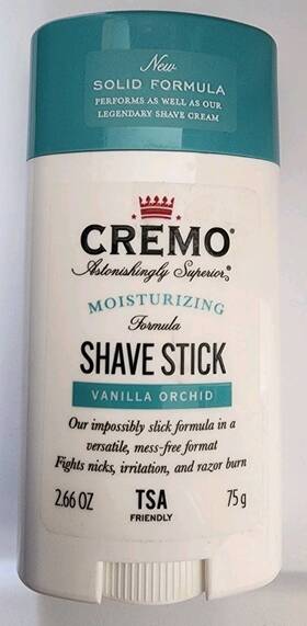 Cremo 811847031924 Shave Stick Vanilla Orchid 2.66 Oz Solid