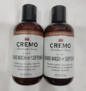 Cremo 811847035175 Bourbon Vanilla 2-in-1 Beard Wash Softener Scruff Lot Of 2