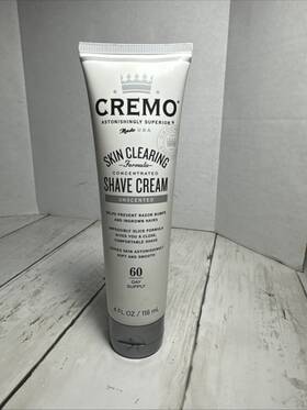 Cremo 858098007100 Skin Clearing Unscented Shave Cream 4oz Formula