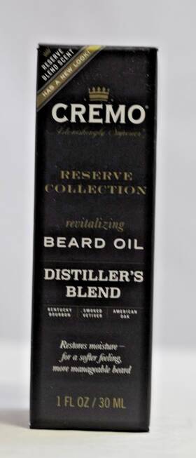 Cremo 858098007544 Reserve Collection Revitalizing Beard Oil Distillers Blend 1 Oz