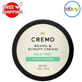 93043792 Cremo Beard And Scruff Cream Bourbon Vanilla 4oz New Packaging Same Formula