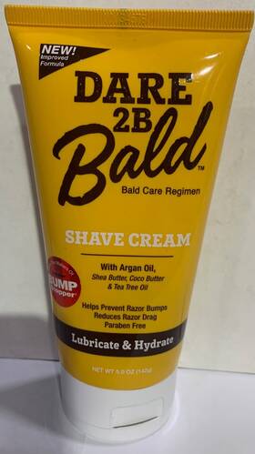 Dare 2b Bald 80828 Shave Cream - Razor Bump Prevention Argan Oil And Shea Butter 5oz
