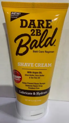 80828 Dare 2b Bald Shave Cream - Razor Bump Prevention Argan Oil And Shea Butter 5oz