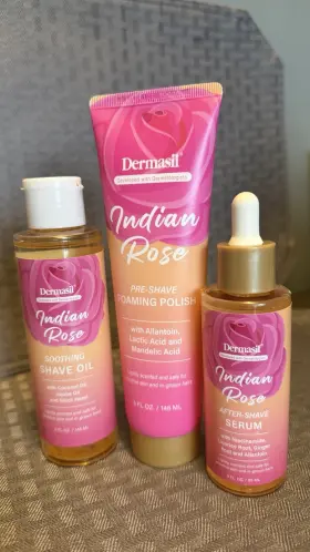 2383404262 Dermasil Kit Indian Rose Foaming Polish Shave Oil And Serum Scent 2383404262 Dermasil Kit Indian Rose Foaming Polish Shave Oil And Serum Scent