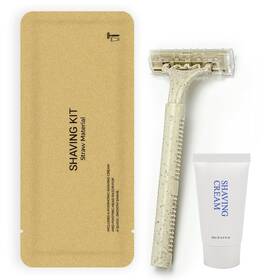 Dincherbel 726084838437 Disposable Shave Kit For Men &women - 50 Pcs Wheat Straw Razors And Cream Bulk