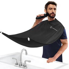 Doepsilon Bib01bk Beard Bib Apron Hair-resistant 6 Piece Set Black