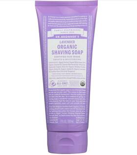 Dr. Bronner 9142 Dr. Bronners Organic Lavender Shaving Soap Vegan Non Gmo 7 Fluid Ounce