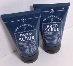 Dr Carver S 811346024335 Carvers 3 Oz. Prep Scrub 2 Pack Comfortable Shave Formula Sealed Men
