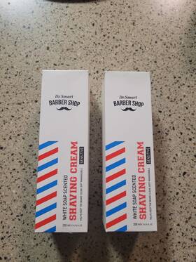 Dr Smart Barber Shop 809520943505 Nib 2 Shaving Cream White Soap Scented For Sensitive Skin