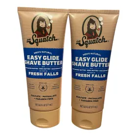 Dr. Squatch 810095595684 2 Pack - Easy Glide Shave Butter Fresh Falls 6 Fl Oz Each New