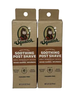 Dr. Squatch 810095596001 Soothing Post Shave Wood Barrel Bourbon - Lot Of 2