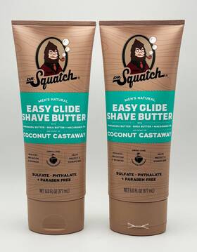 Dr. Squatch 810171576996 Dr. Easy Glide Shave Butter Coconut Castaway 6 Oz - 2 Pack New Sealed