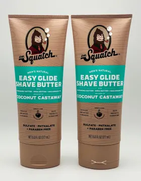 Dr. Squatch 810171576996 Easy Glide Shave Butter Coconut Castaway 6 Oz - 2 Pack New Sealed