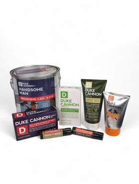 Duke Cannon 854410004680 7pc Handsome Man Grooming Can Shaving Cream Face Wash Balm Soaps