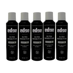 Edge 191565722640 For Men Ultra Sensitive Shave Gel With Oatmeal And Allantoin 7oz 5 Pack
