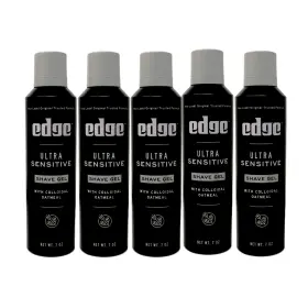 Edge 191565722640 For Men Ultra Sensitive Shave Gel With Oatmeal And Allantoin 7oz 5 Pack