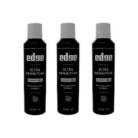 Edge 191565903711 For Men Ultra Sensitive Shave Gel With Oatmeal And Allantoin 7oz 3 Pack
