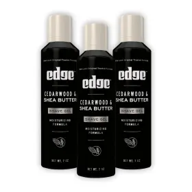 Edge 313038474454 Shave Gel For Men Cedarwood And Shea Butter 7oz 3 Pack - Shaving