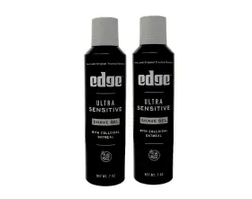 Edge 313090655624 Shave Gel Fragrance Free Ultra Sensitive With Oat Meal 7 Oz Pack Of 2