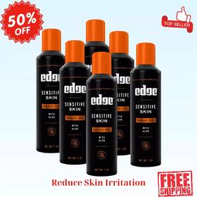 Edge 359923651241 Sensitive Skin Shave Gel For Men With Aloe 7 Oz Each 6 Pack