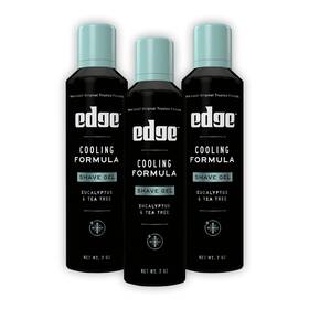 Edge 445054248221 Shave Gel For Men Cooling Eucalyptus And Tea Tree 7oz 3 Pack - Shaving Ge