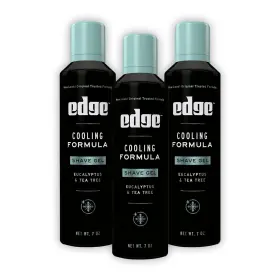 Edge 445054248221 Shave Gel For Men Cooling Eucalyptus And Tea Tree 7oz 3 Pack - Shaving Ge