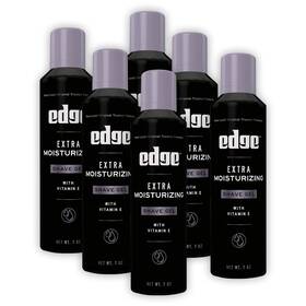 Edge 609132534638 Shaving Gel For Men Extra Moisturizing With Vitamin E 6 Pack -