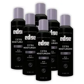 Edge 609132534638 Shaving Gel For Men Extra Moisturizing With Vitamin E 6 Pack -