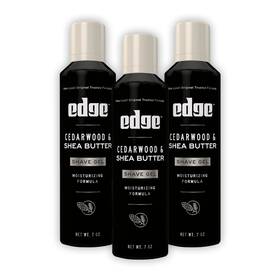 Edge 696226357945 Shave Gel For Men Cedarwood And Shea Butter 7oz - 3 Pack