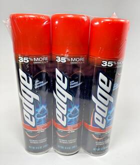 Edge 703325 Sensitive Skin With Aloe Advanced Shave Gel 9.5 Ounce 3 Pack 2007 Sealed