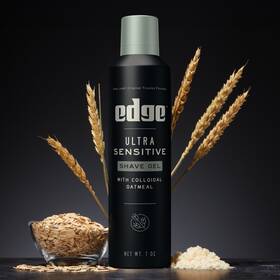 Edge 704817724394 For Men Ultra Sensitive Shave Gel With Oatmeal And Allantoin 7oz 12 Pack