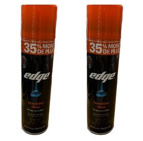 Edge 841058006084 2 X Shave Gel With Aloe For Sensitive Sk Inch 9.5 Oz / 269 G. 35% More